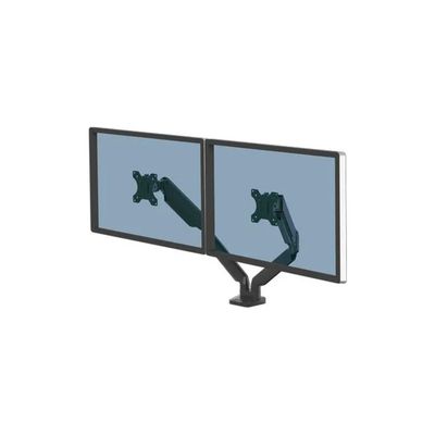 Fellowes Platinum Series 8042501 – Braccio doppio per monitor con 2 porte USB 3.0, nero