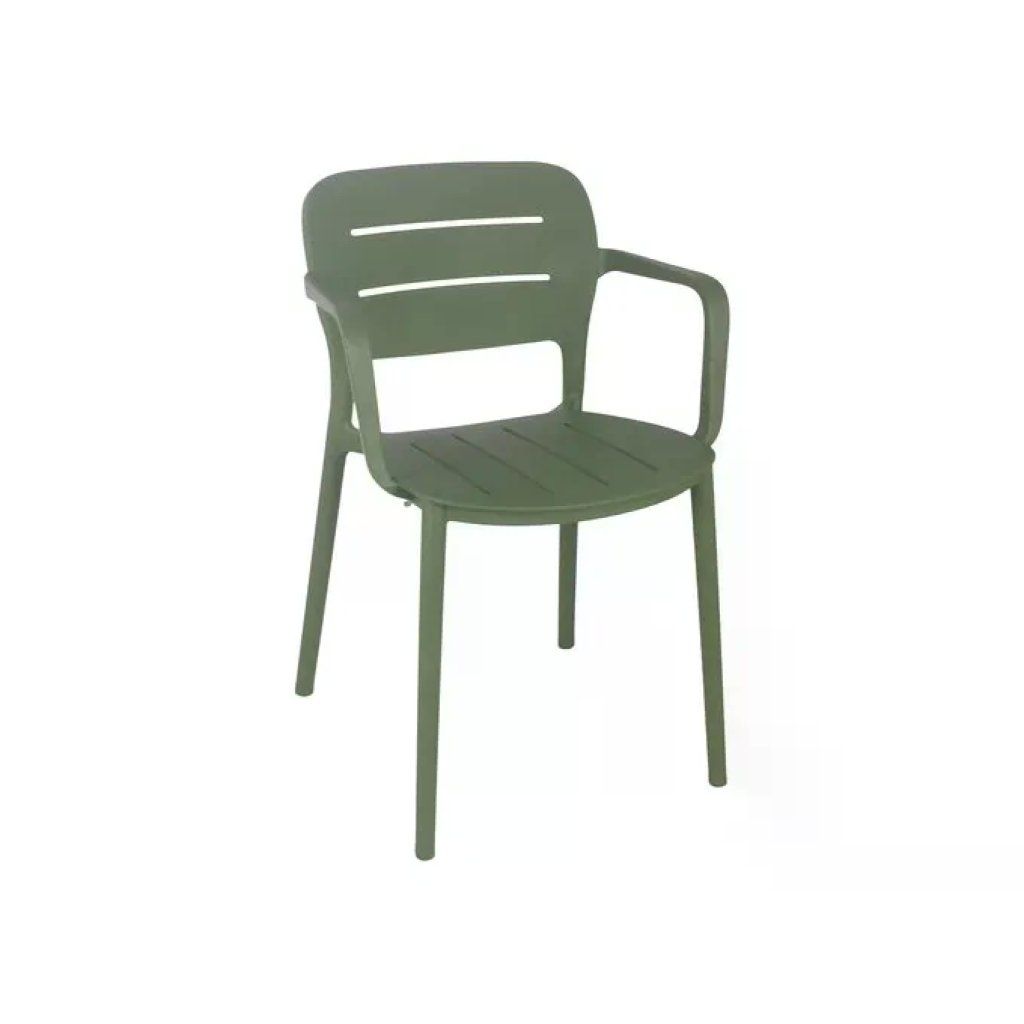 Amicasa PP831 Sedia da Esterno con Braccioli Verde Creta