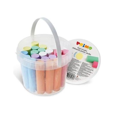 PRIMO Gessi Jumbo Colorati, 22 Pezzi in Secchiello PRIMO Gessi Jumbo Colorati, 22 Pezzi in Secchiello