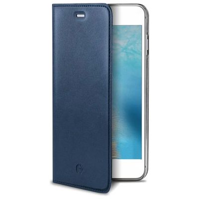 Celly Air Pelle Custodia Blu per iPhone 7 e iPhone 8