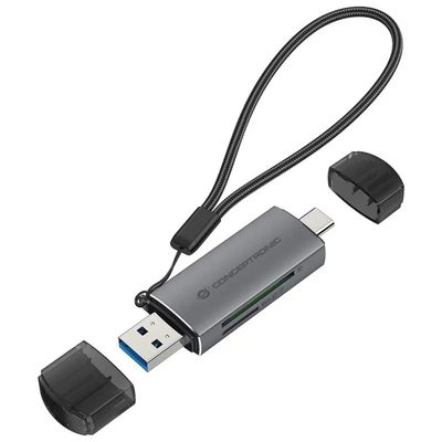 Conceptronic BIAN05G Lettore di Schede USB-C e USB-A Grigio Conceptronic BIAN05G Lettore di Schede USB-C e USB-A Grigio