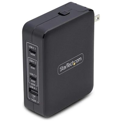 StarTech.com 3114GCU-WALL-CHARGER Caricatore USB-C 140W 3x USB-C 1x USB-A Adattatore Alimentazione GaN PD 3.1