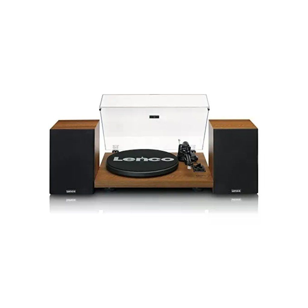Lenco LS-480WD Giradischi Bluetooth con 2 Altoparlanti in Legno