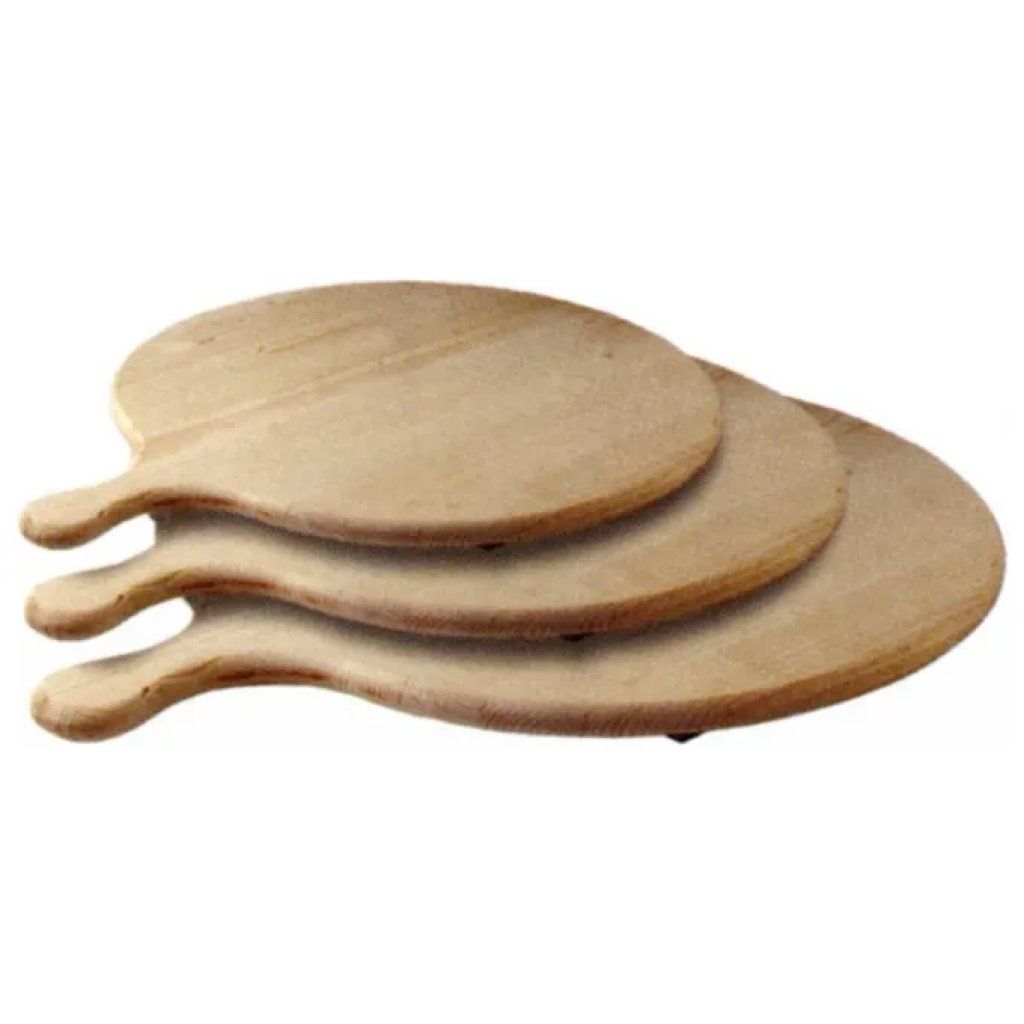 Caper ART142B Tagliere Tondo in Legno di Faggio con Manico, 45 cm