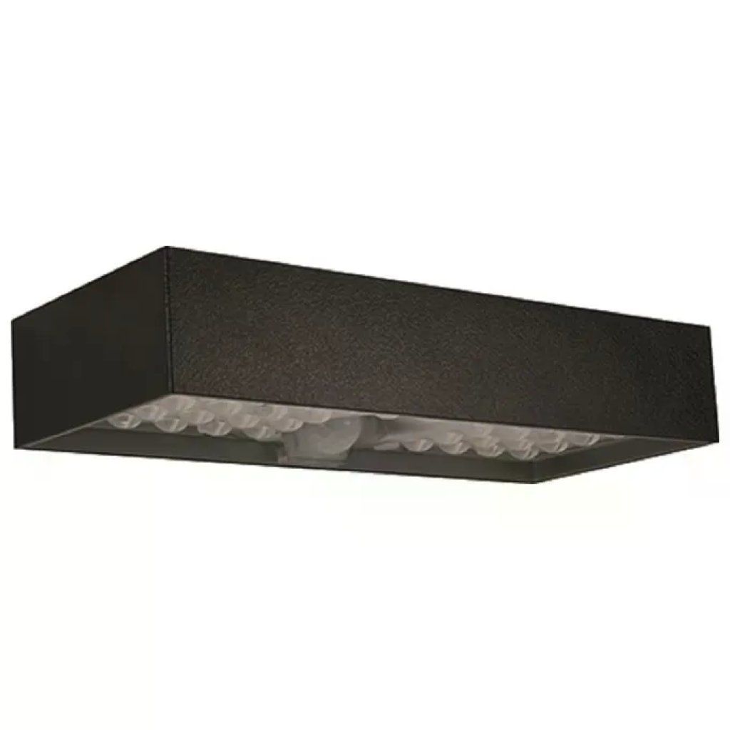 VIGOR Tebe Applique Solare LED da Parete, Nero, 6 W, 800 lm