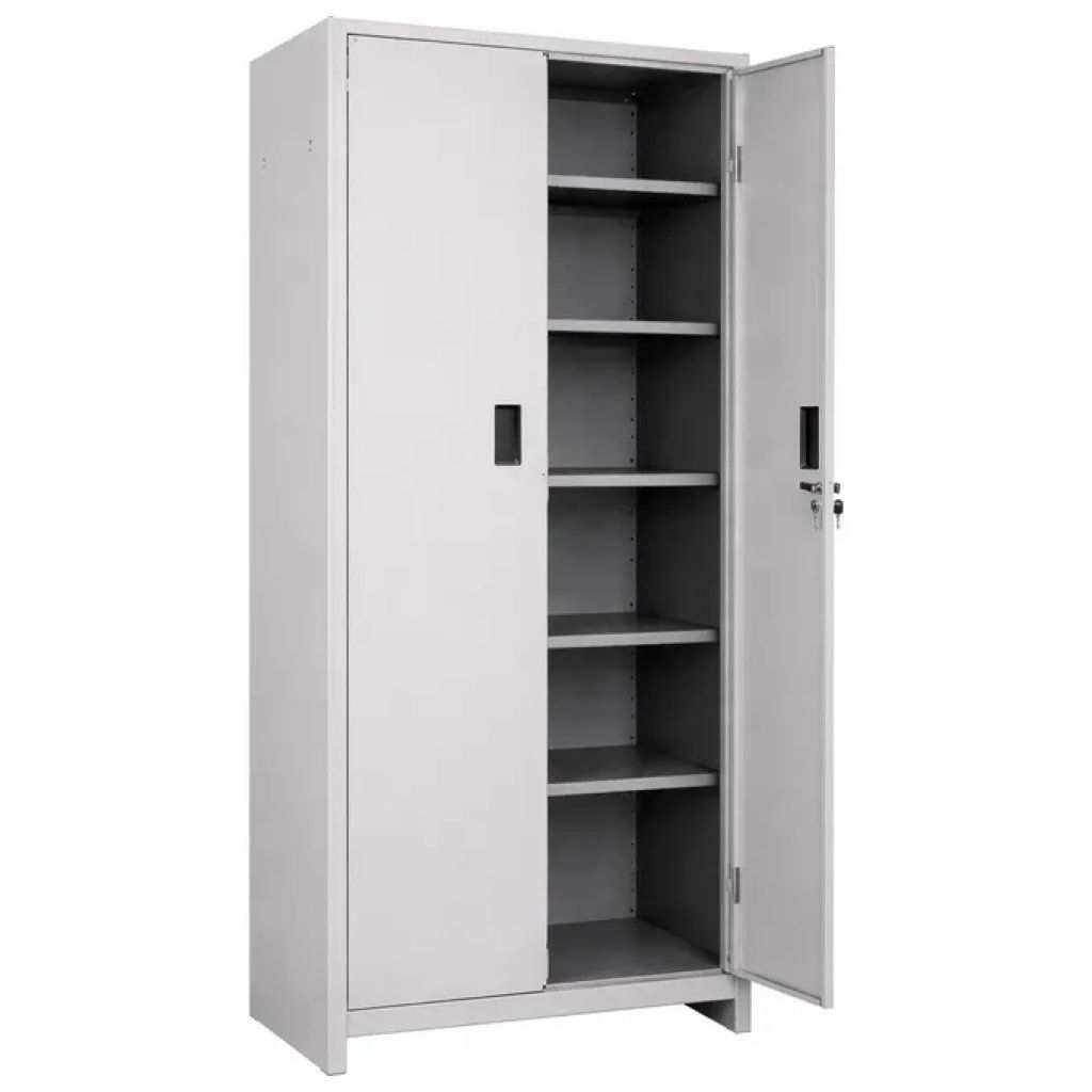 Prometal OS161K06175X Pratiko Armadio Metallico 2 Ante 4 Ripiani Regolabili con Serratura 60x40x180 cm