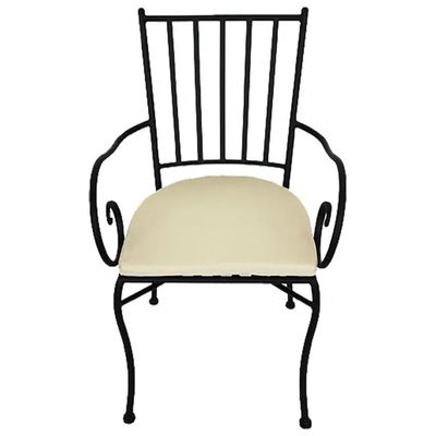 LIF Sedia con braccioli Jasmine LIF beige in metallo