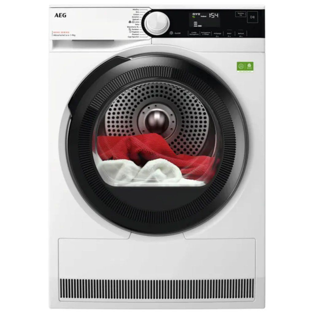 AEG TR8HD9A Serie 8000 Asciugatrice Pompa di Calore 9 Kg Classe A AbsoluteCare Inverter 60 dB (85x59