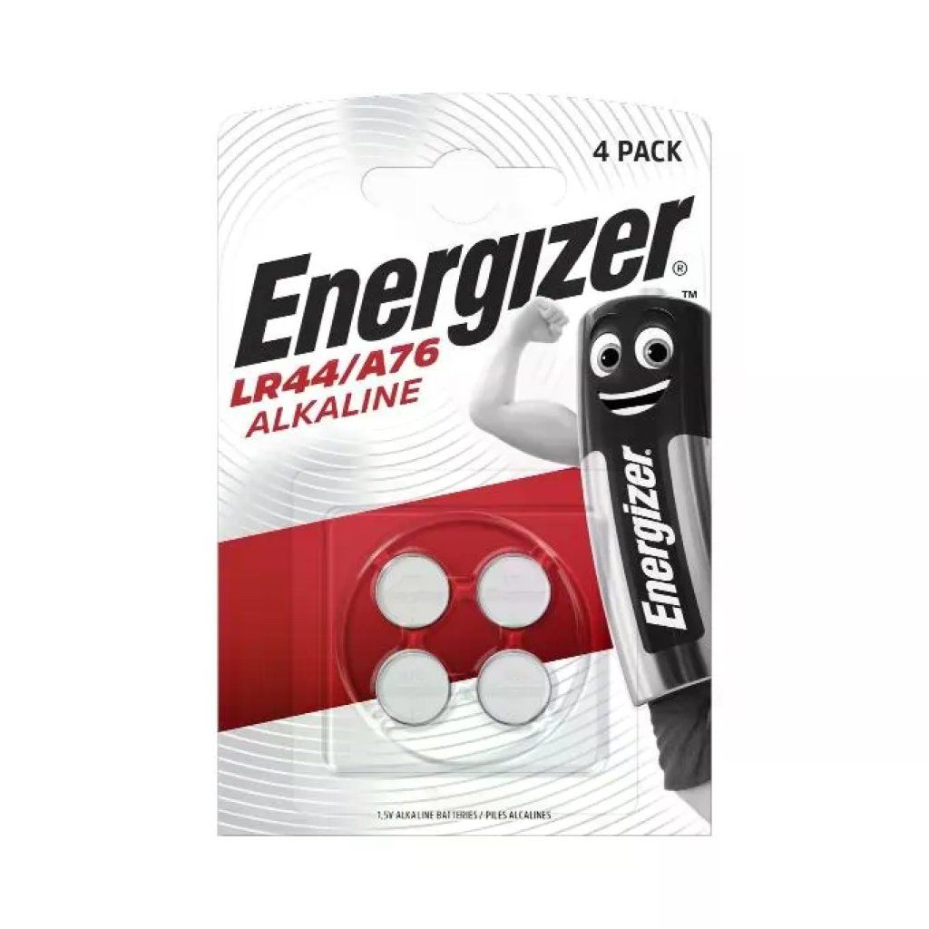 Energizer A76/LR44 – Batterie alcaline a bottone, 4 pezzi