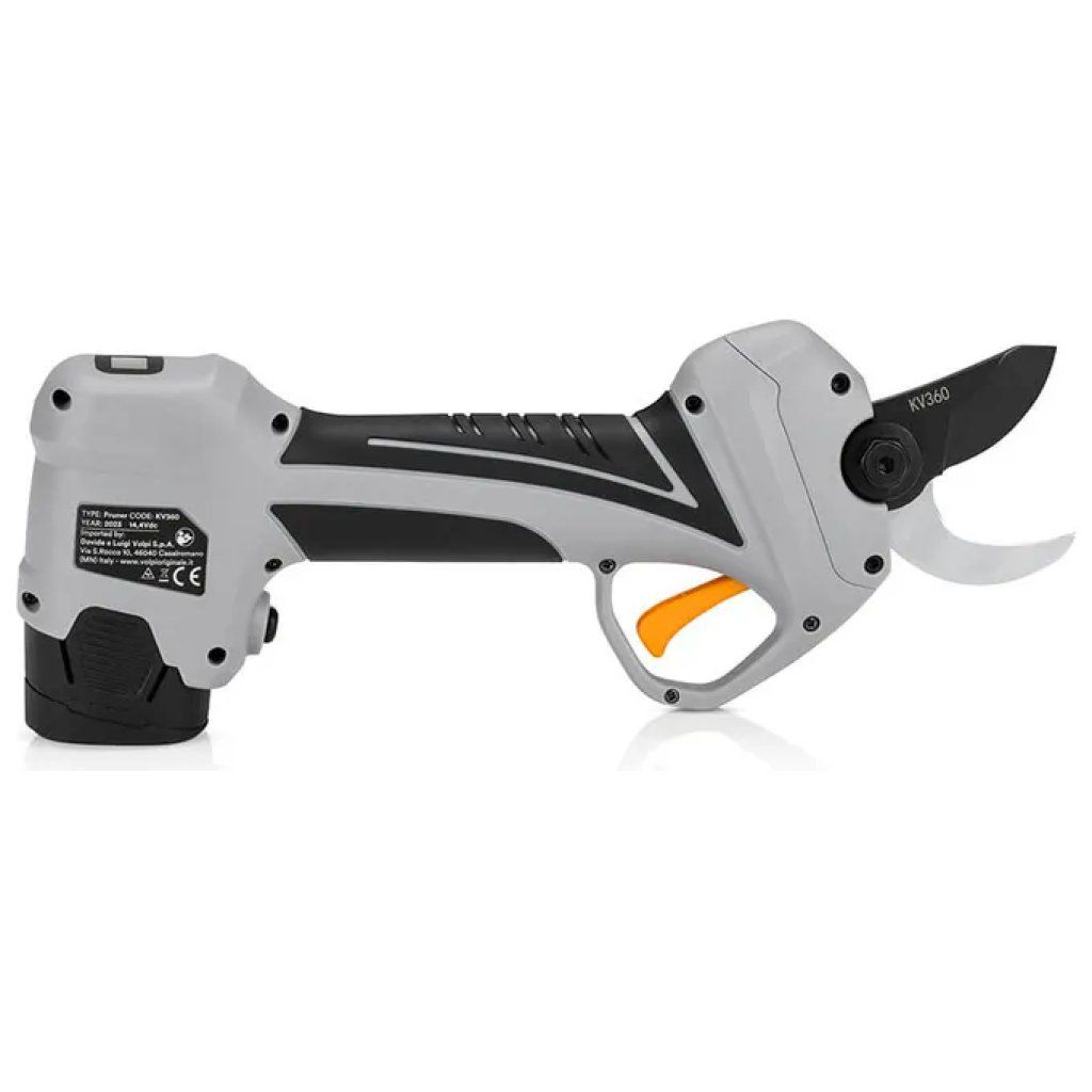 VOLPI ORIGINALE Volpi KV360 Forbici da Potatura a Batteria 14,4 V Litio 2,5 Ah colore Nero Grigio