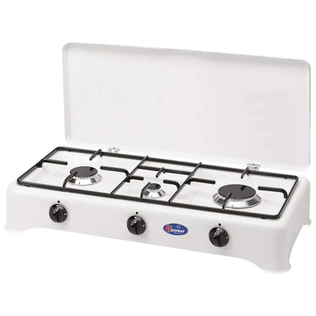 Parker 5324CGPM Fornello a Gas 3 Fuochi Metano Bianco