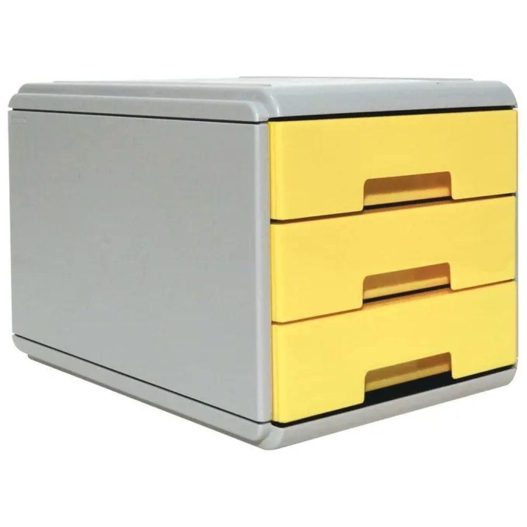 Arda Cassettiera Mini a 3 Cassetti Giallo Pastello Arda Cassettiera Mini a 3 Cassetti Giallo Pastello