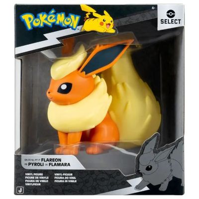 REI TOYS Jazwares Pokémon Select Figura in Vinile Flareon Personaggio da Collezione 12 cm