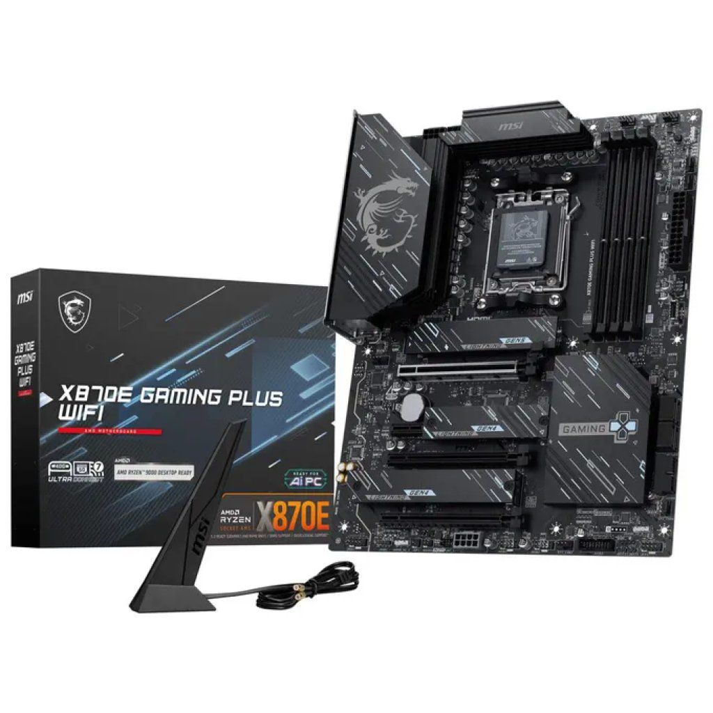 MSI MAG X870E GAMING PLUS MAX WIFI – Scheda Madre ATX AM5, DDR5, Wi-Fi 7 MSI MAG X870E GAMING PLUS MAX WIFI – Scheda Madre ATX AM5, DDR5, Wi-Fi 7