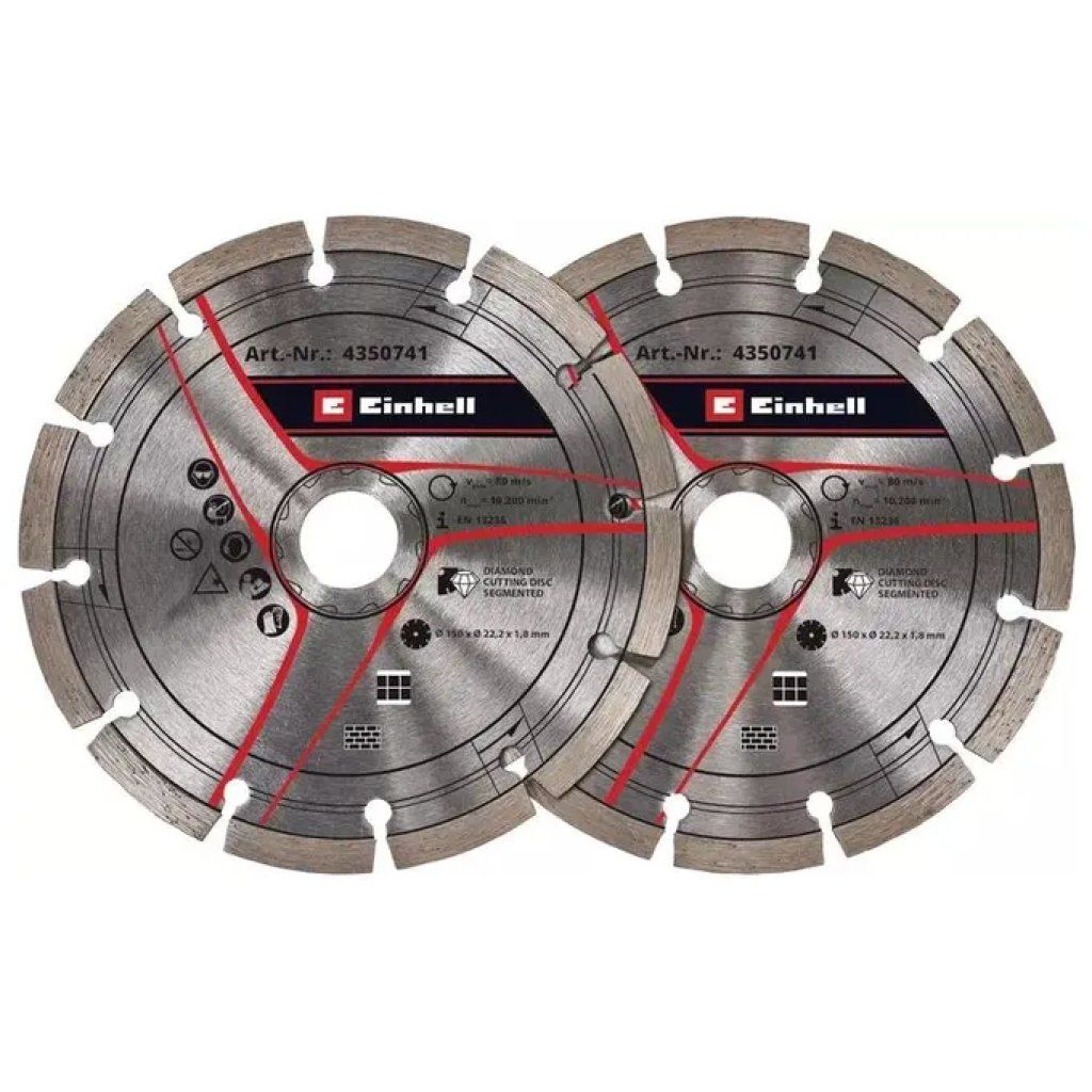 Einhell 4350741 Set 2 Dischi Diamantati 150 mm