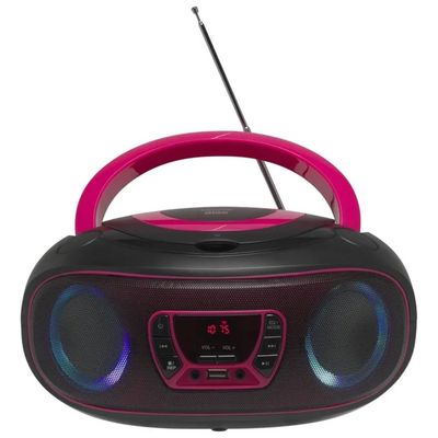 Denver TCL-212BT PINK Lettore CD Portatile Bluetooth con Radio FM Denver TCL-212BT PINK Lettore CD Portatile Bluetooth con Radio FM