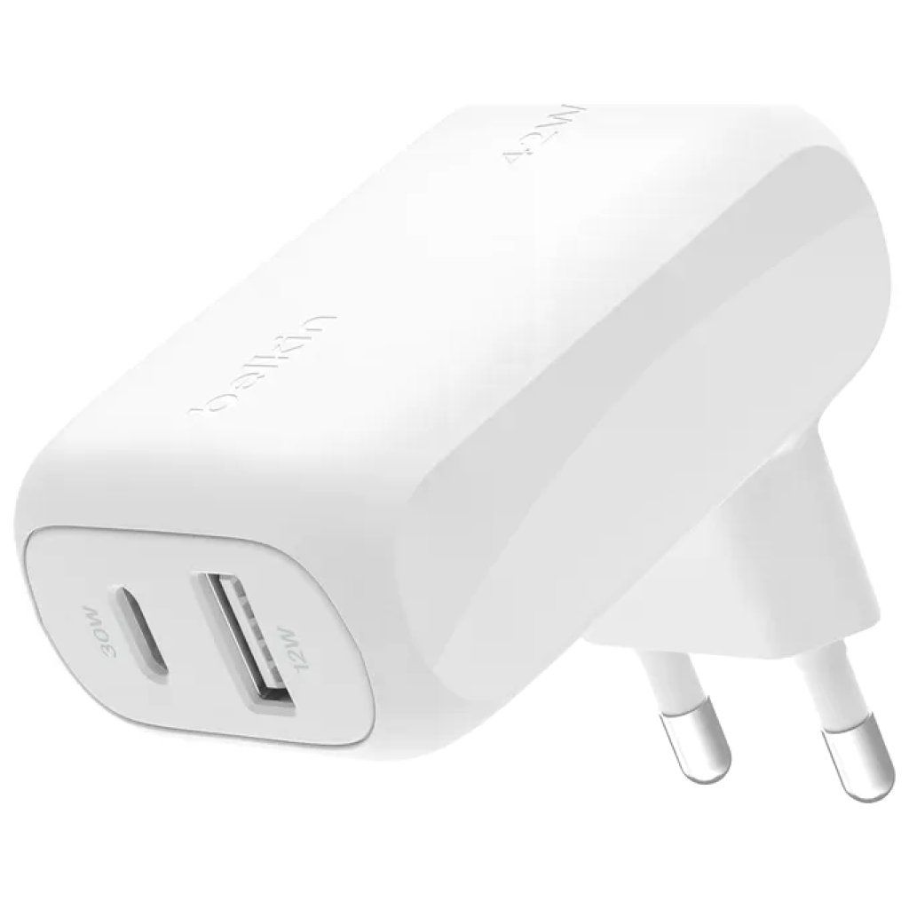 Belkin BoostCharge caricatore USB-C e USB-A da 42 W, bianco