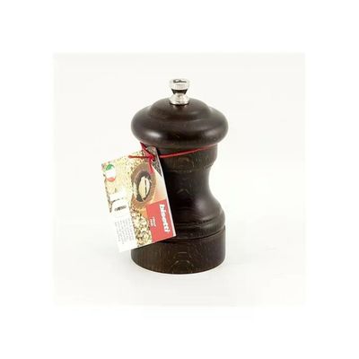 BISETTI Macinapepe Bisetti in Legno di Faggio, Finitura Noce, 10 cm