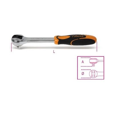 Beta 910-55 Cricchetto Reversibile 3/8” – 72 Denti, 200 mm Beta 910-55 Cricchetto Reversibile 3/8” – 72 Denti, 200 mm