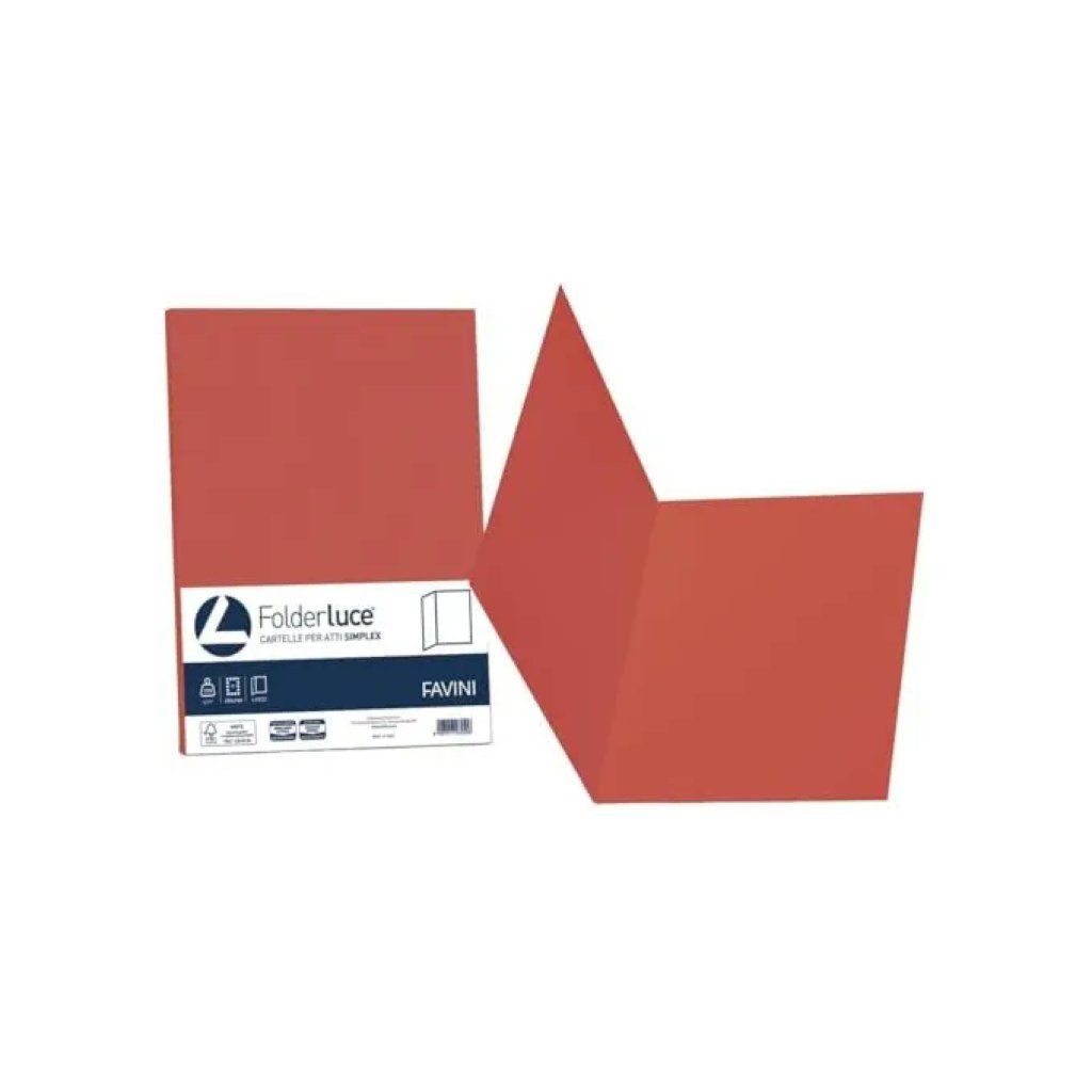 CARTOTECNICA FAVINI Favini Simplex Luce e Acqua – Cartelline semplici rosso scarlatto, 25 × 34 cm, conf. 50 CARTOTECNICA FAVINI Favini Simplex Luce e Acqua – Cartelline semplici rosso scarlatto, 25 × 34 cm, conf. 50
