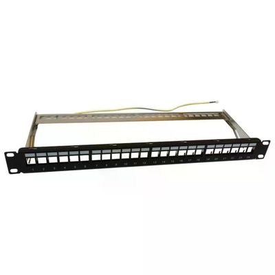 WP EUROPE Pannello Patch Rack 1U per 24 Moduli Keystone RJ45 Nero WP EUROPE Pannello Patch Rack 1U per 24 Moduli Keystone RJ45 Nero
