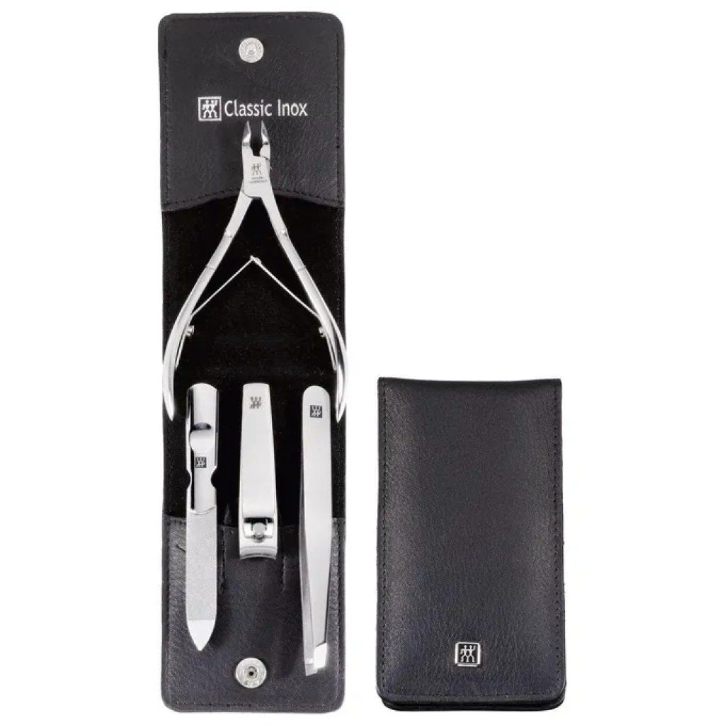 ZWILLING Classic Inox Set Manicure 4 Pezzi con Custodia Nera