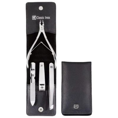 ZWILLING Classic Inox Set Manicure 4 Pezzi con Custodia Nera