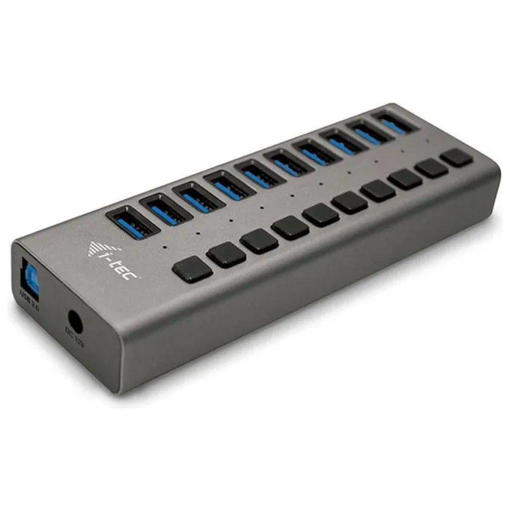 I-TEC Hub USB 3.0 i-tec a 10 porte con ricarica rapida da 48 W