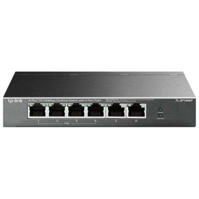 TP-Link TL-SF1006P Switch Fast Ethernet a 6 Porte con 4 Porte PoE+ TP-Link TL-SF1006P Switch Fast Ethernet a 6 Porte con 4 Porte PoE+