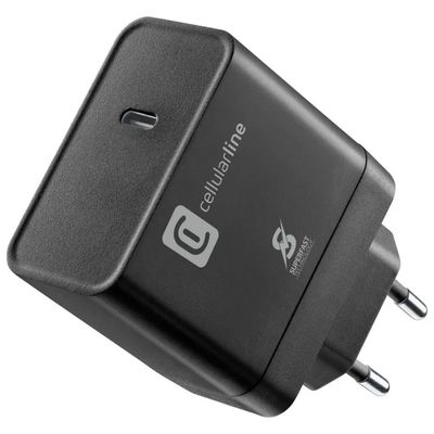 Cellularline Charger Ultra PD 65W – Caricabatterie USB-C Nero