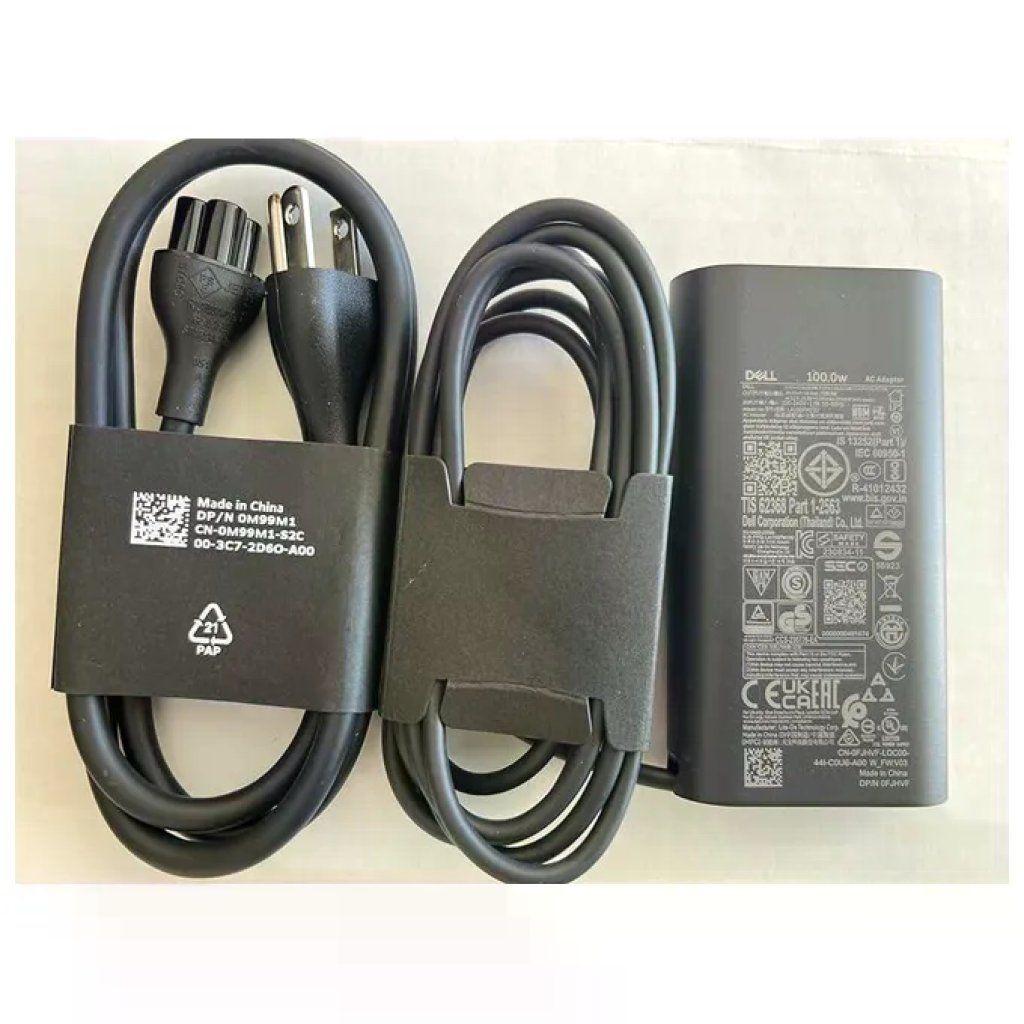 Dell T075W Alimentatore USB-C GaN 100 W Nero Dell T075W Alimentatore USB-C GaN 100 W Nero
