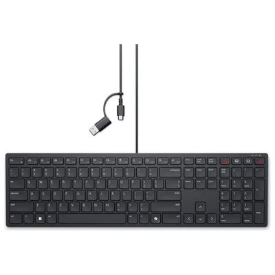 DELL Tastiera Dell Pro Collaboration KB525C cablata retroilluminata, QWERTY US International, nera