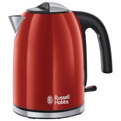 Russell Hobbs 20412-70 Colours Plus Bollitore Elettrico 1.7 L 2400 W Filtro Anticalcare Base 360° colore Rosso