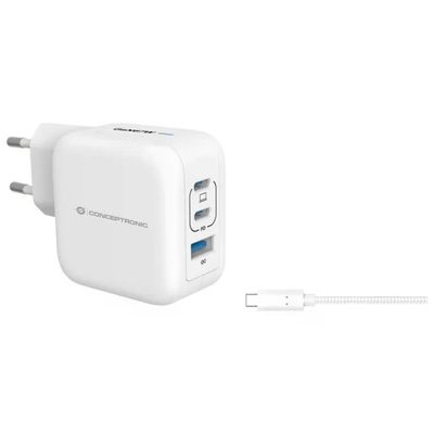 Conceptronic ALTHEA17W Caricabatterie USB-C Rapido 20 V Bianco Conceptronic ALTHEA17W Caricabatterie USB-C Rapido 20 V Bianco