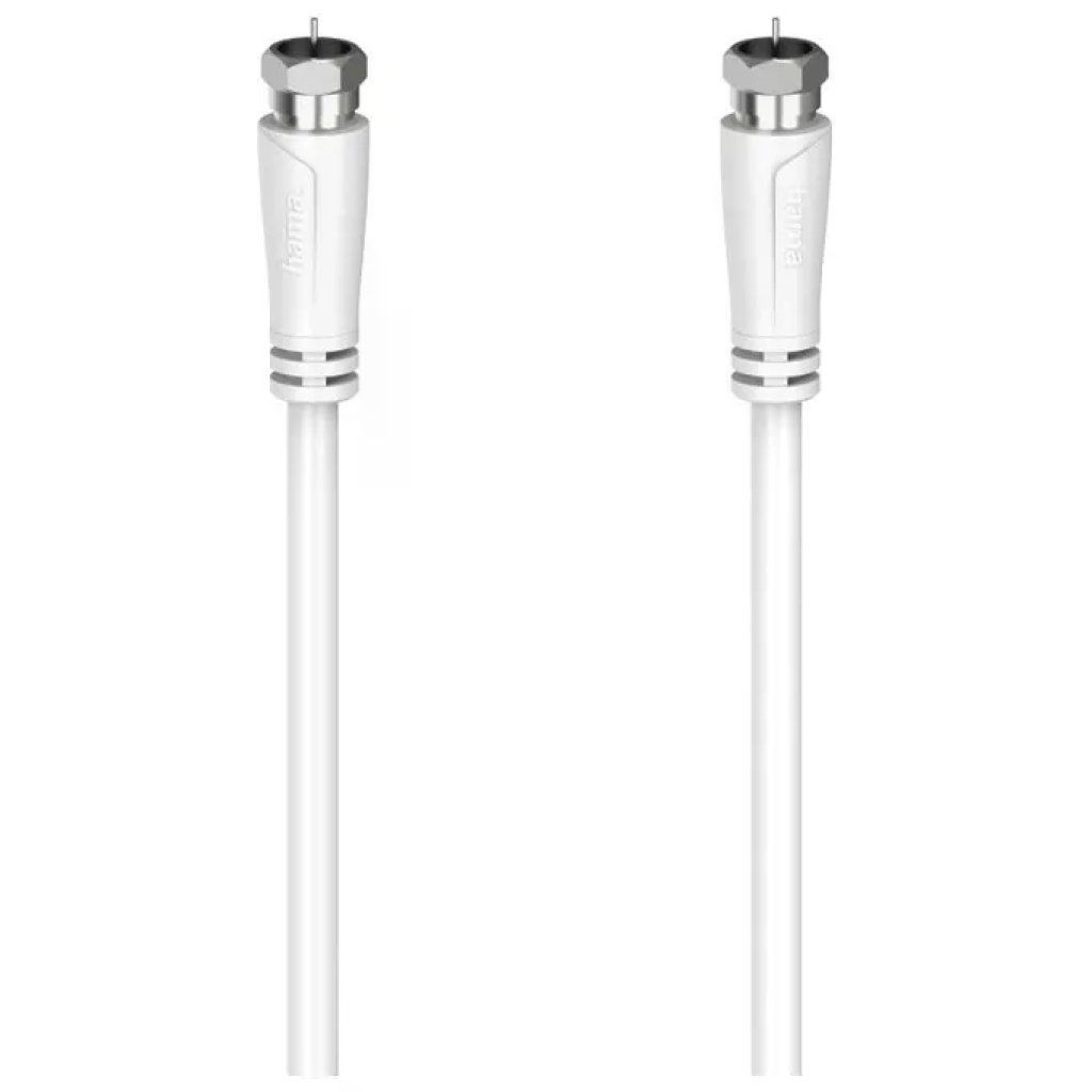 Hama Cavo SAT coassiale F maschio/F maschio, 1,5 m, bianco, 90 dB Hama Cavo SAT coassiale F maschio/F maschio, 1,5 m, bianco, 90 dB