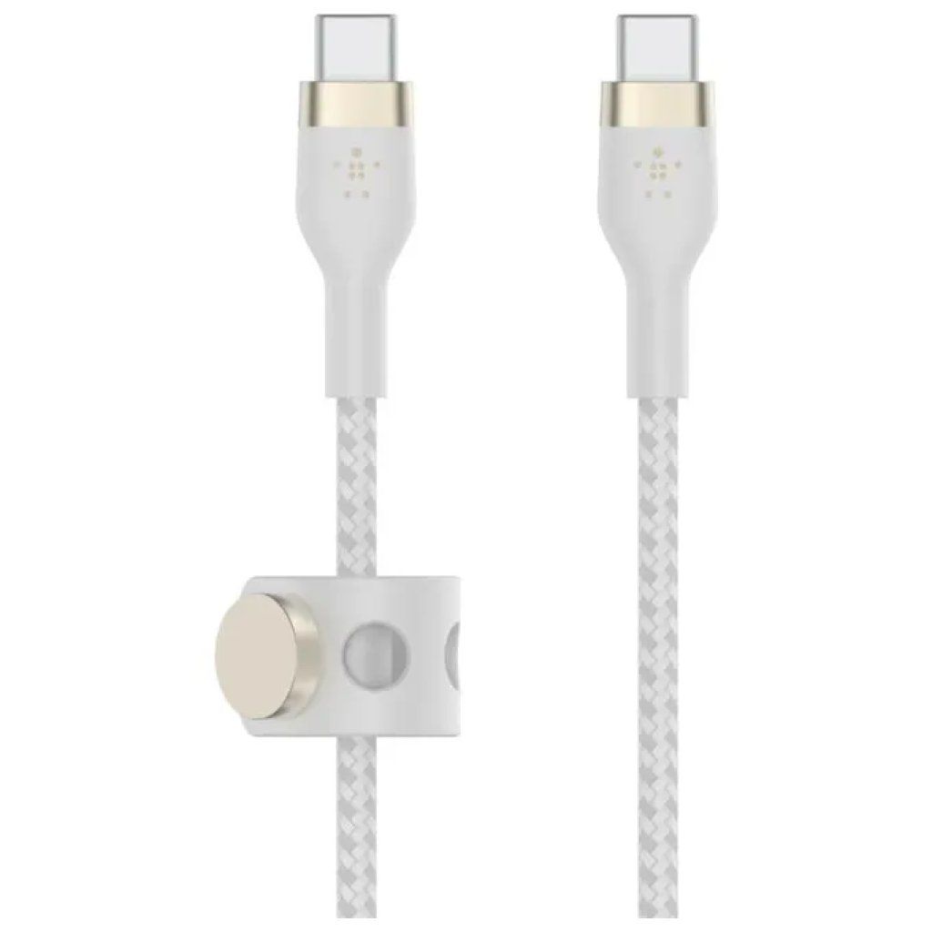 Belkin BOOST↑CHARGE PRO Flex – Cavo USB-C a USB-C da 3 m, 60 W, bianco