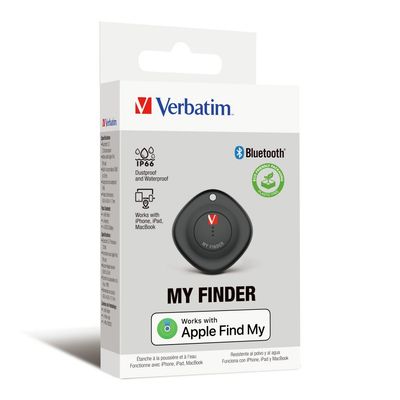 Verbatim My Finder Localizzatore Bluetooth per Apple Find My, Nero Verbatim My Finder Localizzatore Bluetooth per Apple Find My, Nero