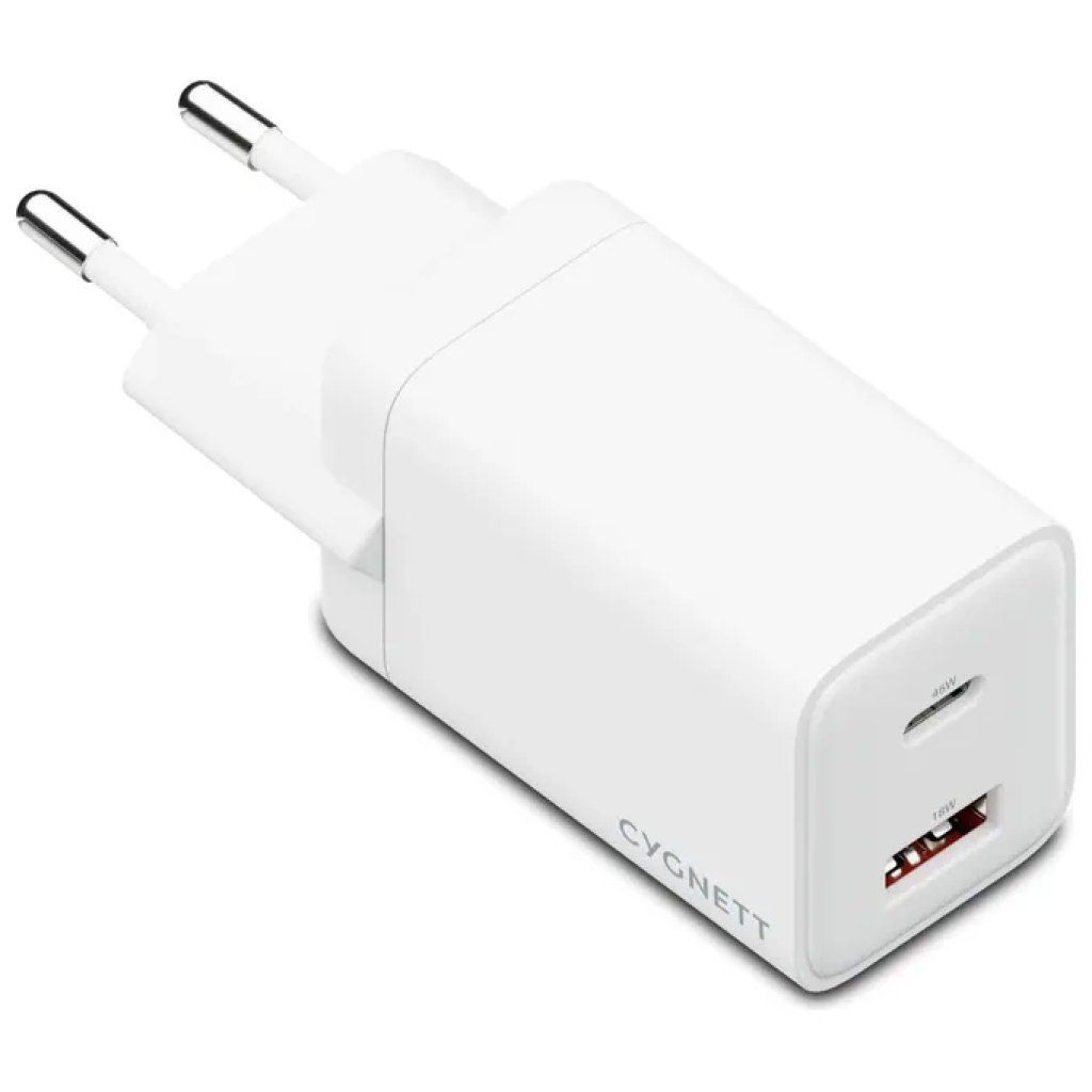 Cygnett PowerPlus CY5878PDWCH Caricabatterie GaN 35W USB-C e USB-A Bianco Cygnett PowerPlus CY5878PDWCH Caricabatterie GaN 35W USB-C e USB-A Bianco