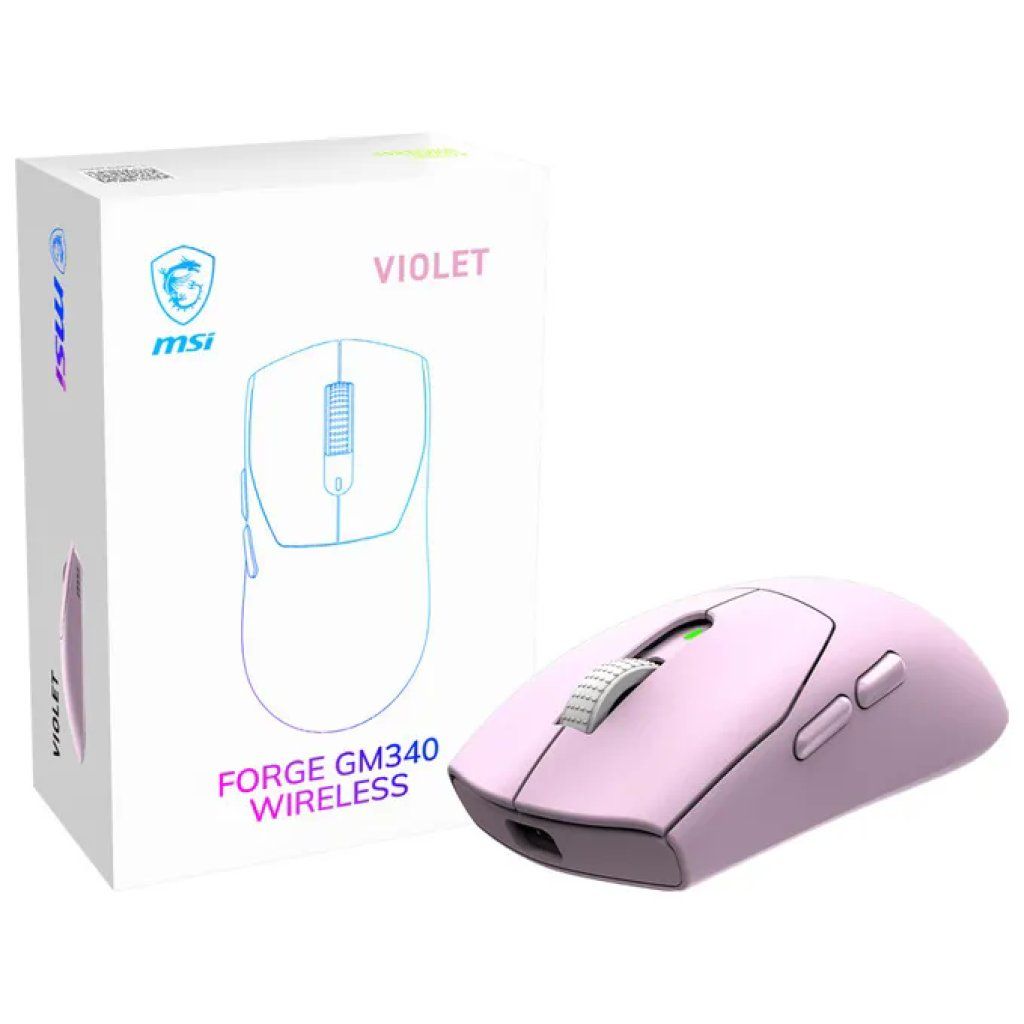 MSI FORGE GM340 Wireless Mouse Gaming Viola MSI FORGE GM340 Wireless Mouse Gaming Viola
