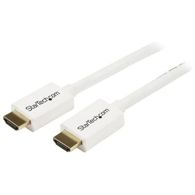 StarTech.com Cavo HDMI ad alta velocità da parete CL3, bianco, 7 m