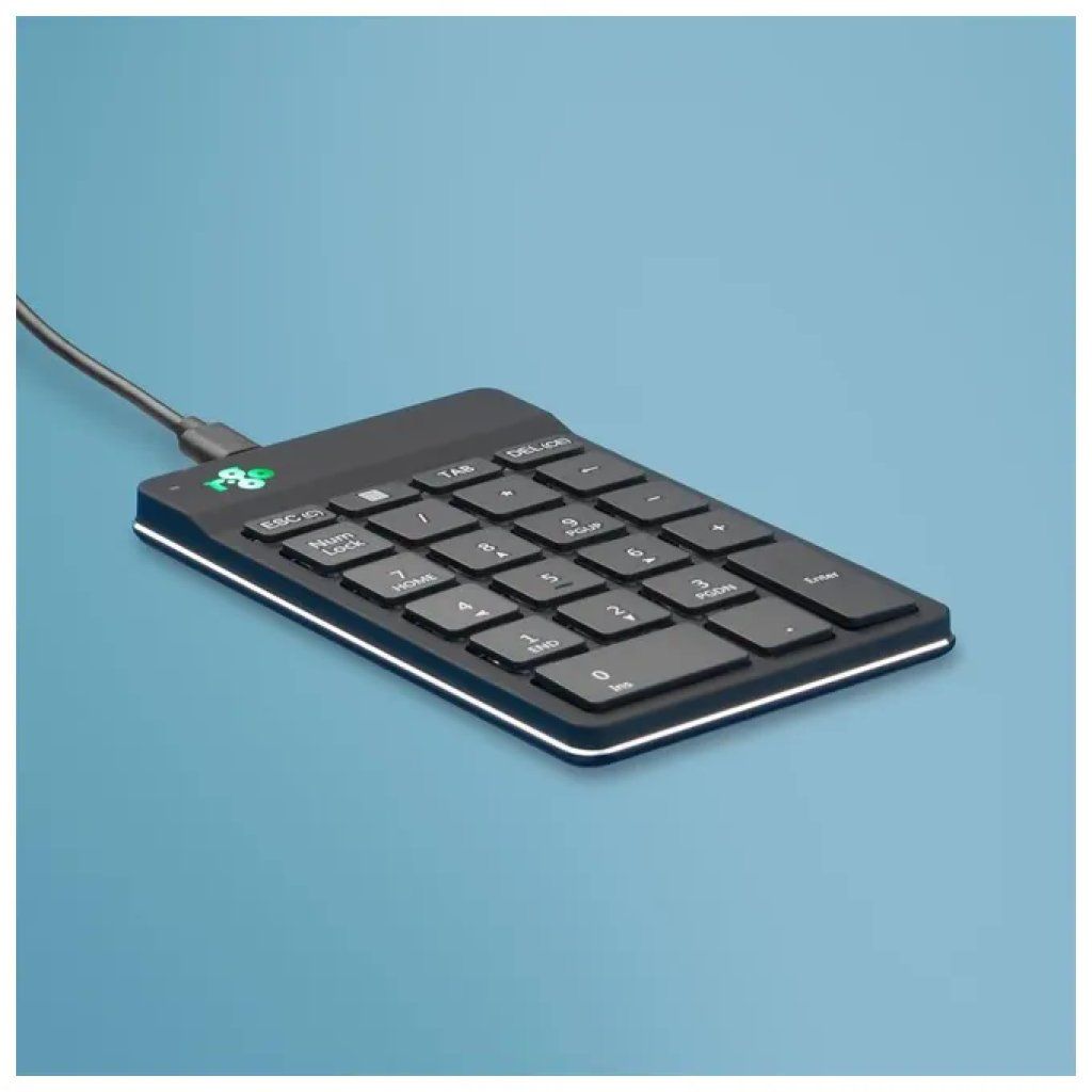 R-Go Tools Tastierino Numerico USB Ergonomico Nero