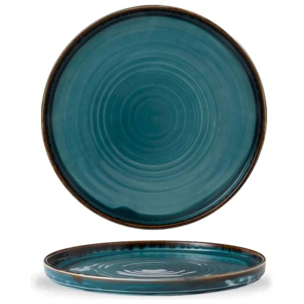 CHURCHILL Dudson Harvest Blue – Piatto piano in porcellana, 26 cm