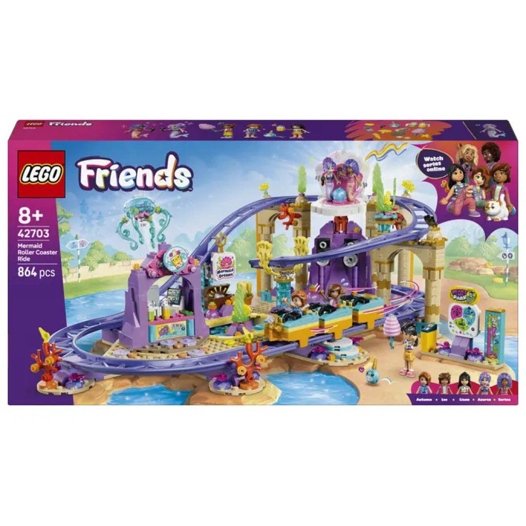 LEGO Friends 42703 Montagne Russe della Sirenetta, 864 Pezzi