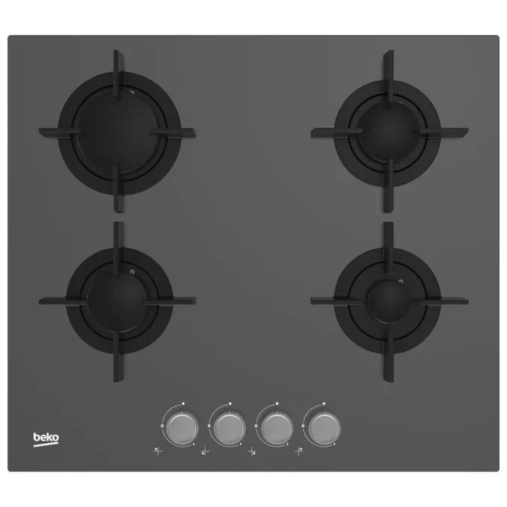 Beko HILG64222SZG Piano Cottura a Gas 60 cm, 4 Fuochi, Grigio Pietra Beko HILG64222SZG Piano Cottura a Gas 60 cm, 4 Fuochi, Grigio Pietra