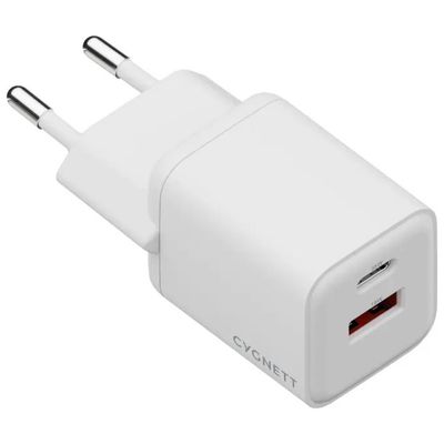 Cygnett Powerplus caricatore da parete 35W USB-C e USB-A, bianco Cygnett Powerplus caricatore da parete 35W USB-C e USB-A, bianco