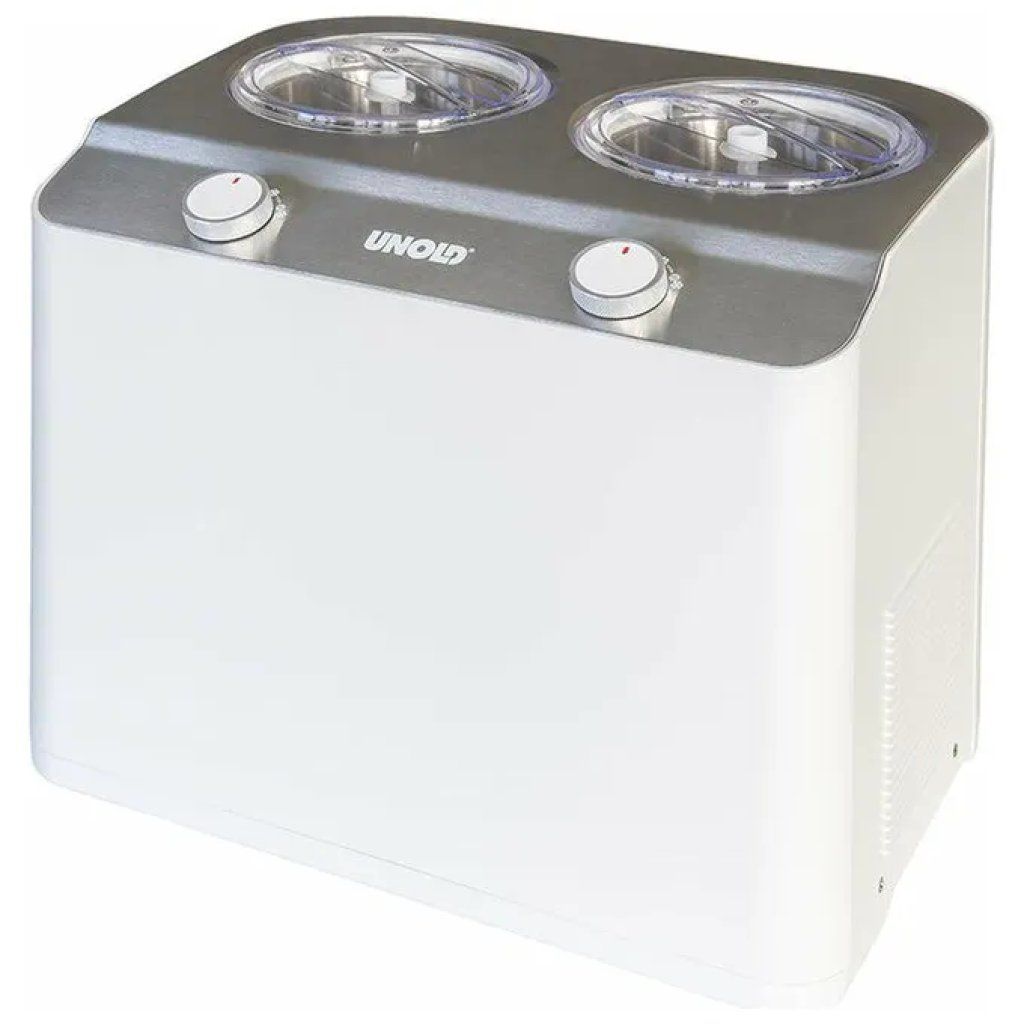 UNOLD Doppio gelatiera con compressore, 2 vasche da 2,4 L, 250 W