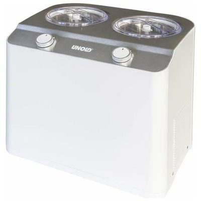 UNOLD Doppio gelatiera con compressore, 2 vasche da 2,4 L, 250 W