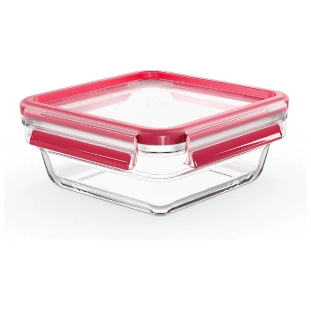 EMSA Clip & Close contenitore quadrato in vetro 0,8 L