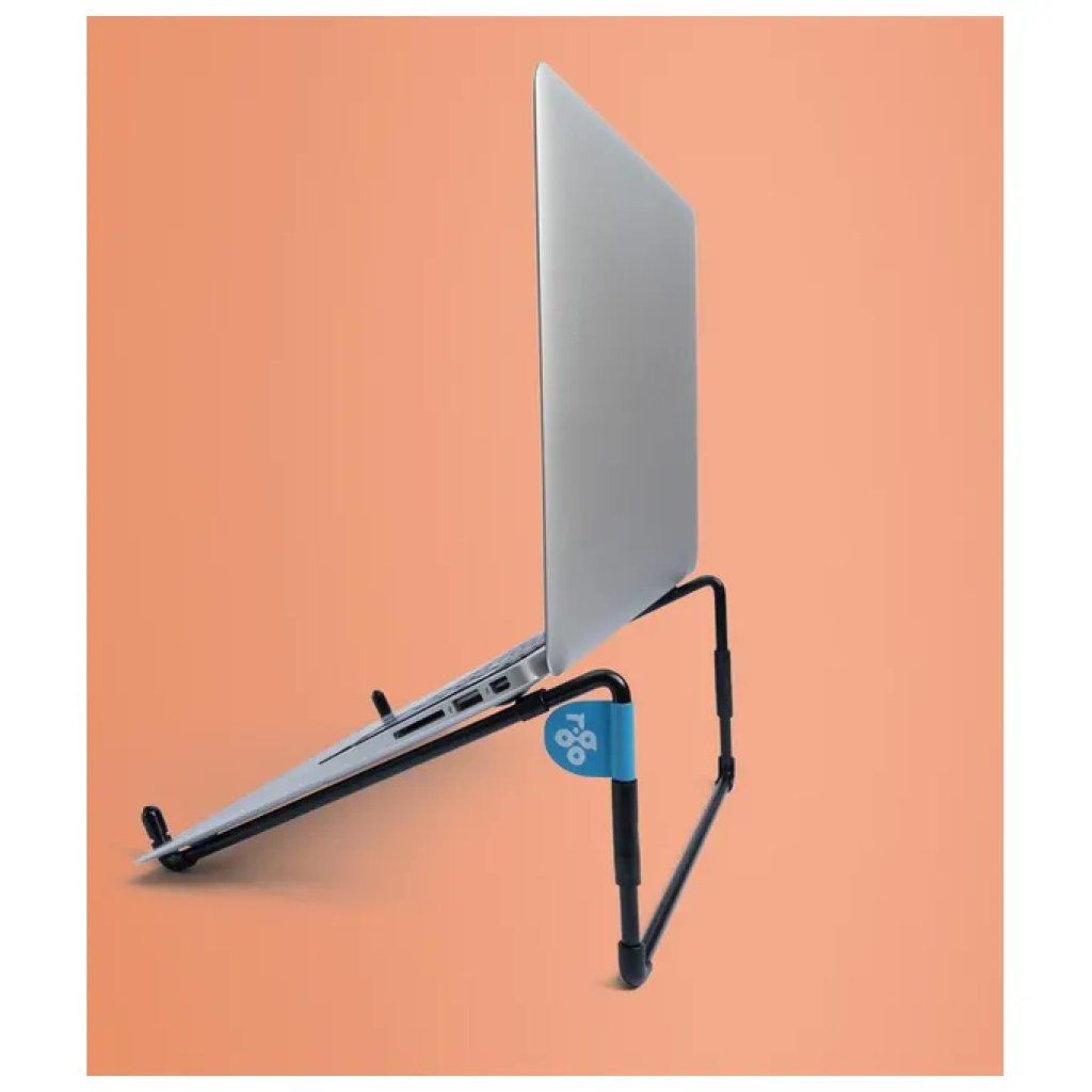 R-Go Tools RGOSC015BL – Supporto ergonomico pieghevole per laptop 10–22 pollici, nero