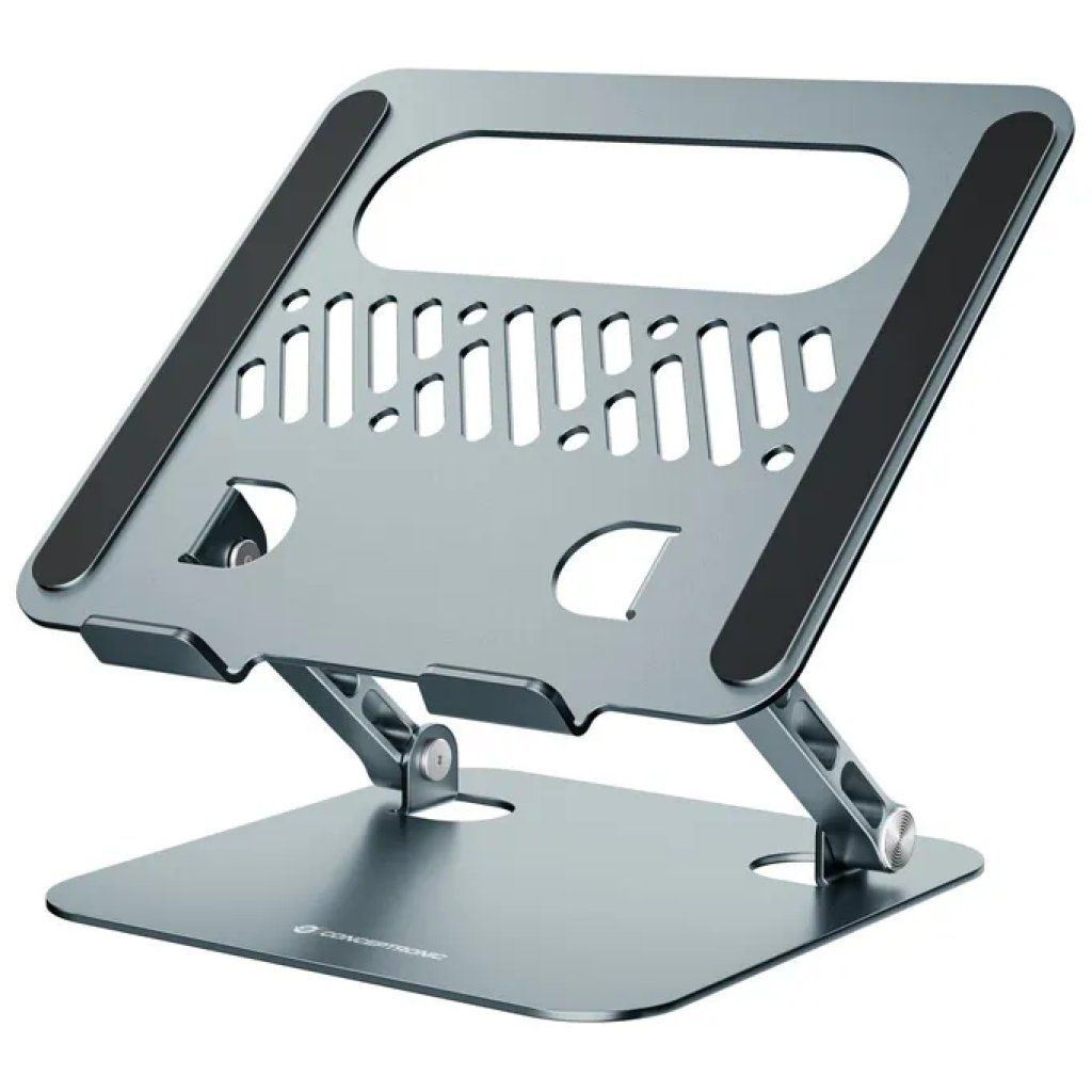 Conceptronic THANA10G GORGON04W – Supporto pieghevole per laptop fino a 17", grigio